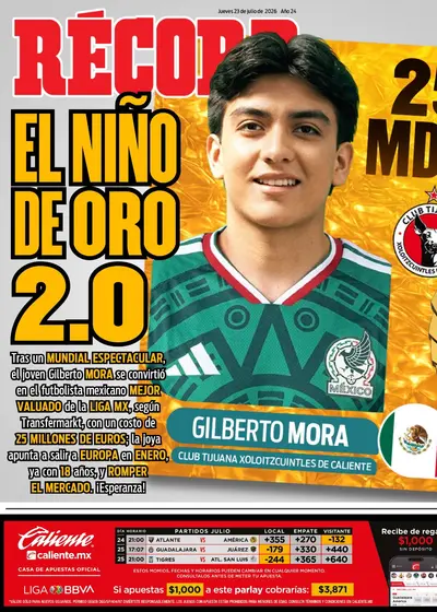 Portada RÉCORD 23 de Julio de 2026