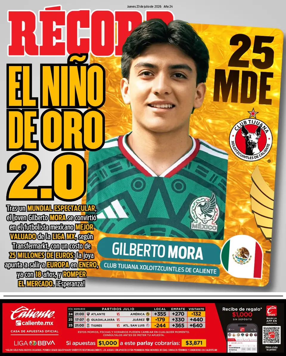 Portada RÉCORD 23 de Julio de 2026