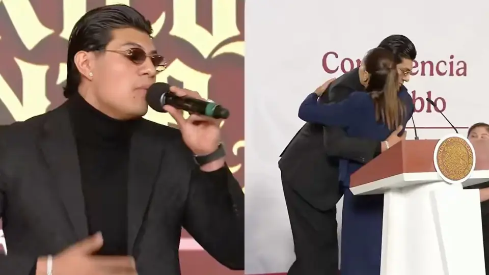 VIDEO: El Bogueto aparece en La Mañanera con Claudia Sheinbaum; ¿qué hacía ahí?