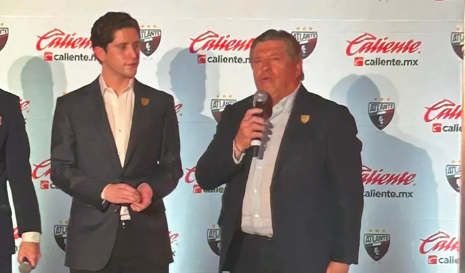 Miguel Herrera en la presentación de la alianza entre Atlante y Caliente | CAPTURA