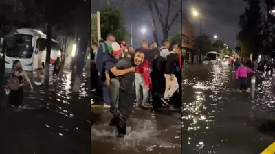 VIDEOS / Indios Verdes bajo el agua: lluvias colapsan transporte y vialidades al norte de CDMX