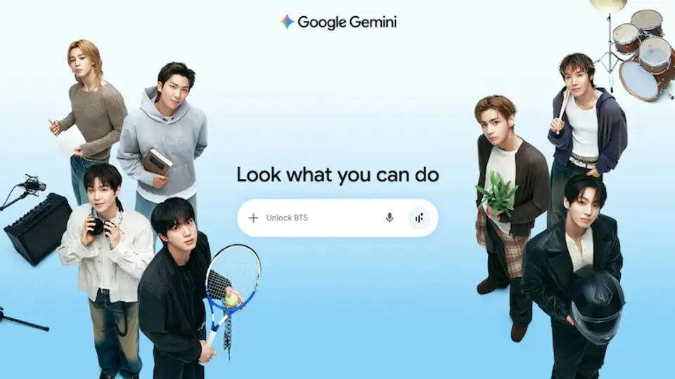 Los usuarios pueden desbloquear el contenido al escribir “Unlock BTS” o “7777” en Gemini./@IA