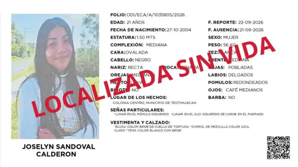 La joven de 21 años había sido reportada como desaparecida antes de ser localizada sin vida. / RS