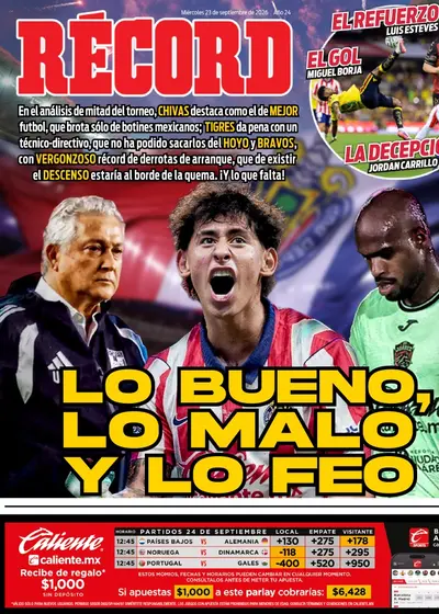 Portada RÉCORD 23 septiembre 2026