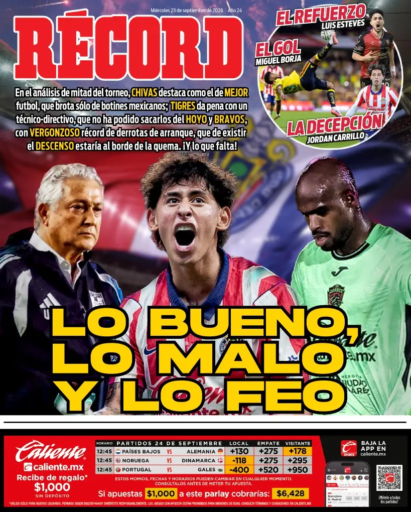 Portada RÉCORD 23 septiembre 2026