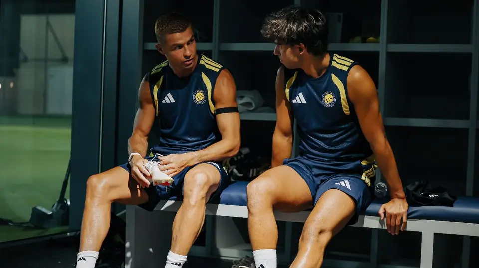 Joao Félix con Cristiano Ronaldo | x:@AlNassrFC