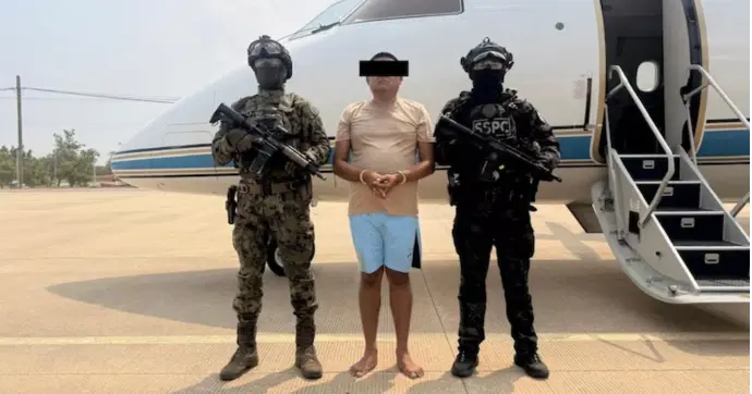 Autoridades señalan que Miguel Sánchez cuenta con una orden de aprehensión por extorsión agravada y delitos contra la seguridad del Estado./@SSPC