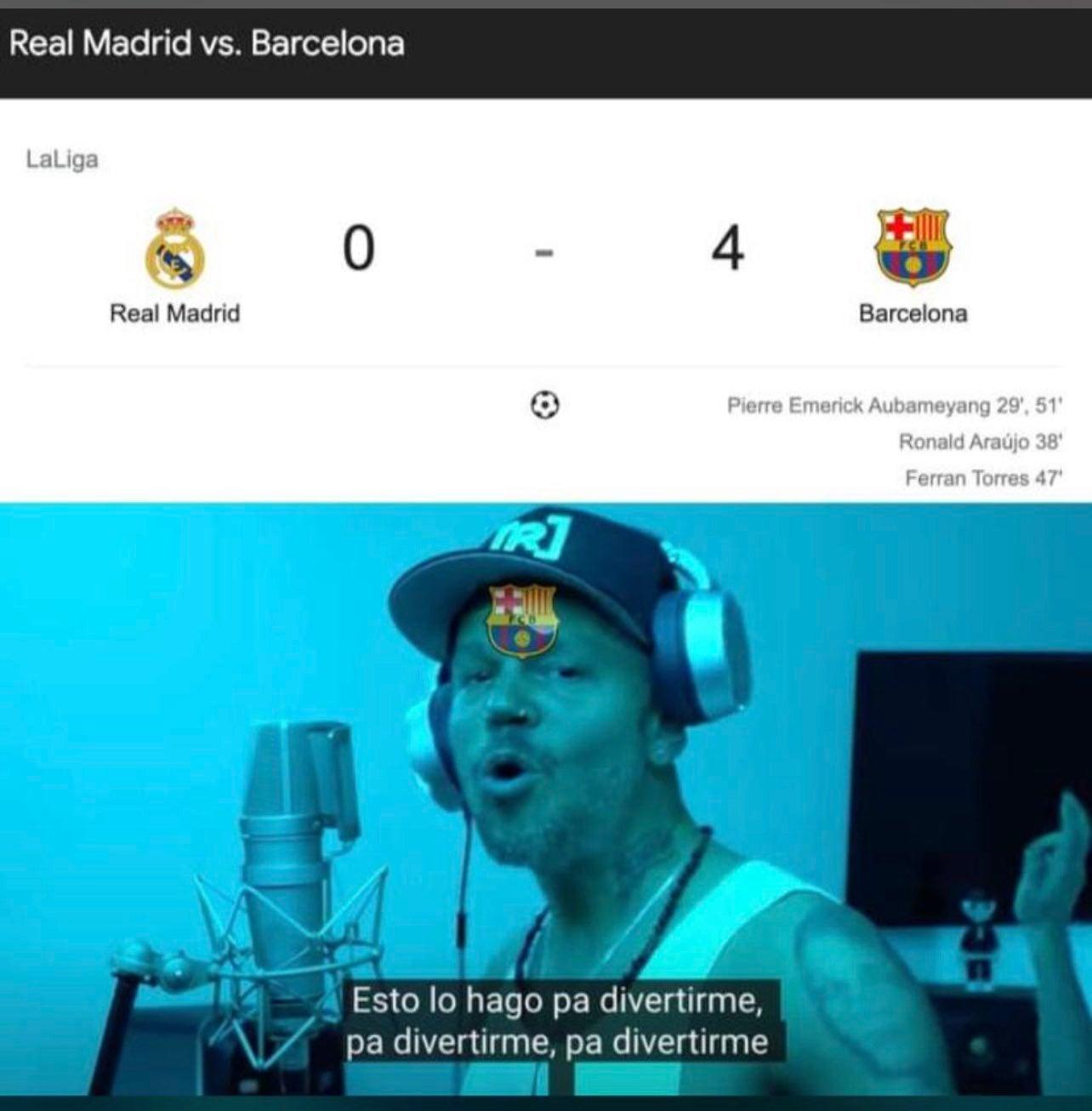 Los mejores memes de la goleada del Barça sobre el Real Madrid en el Clásico