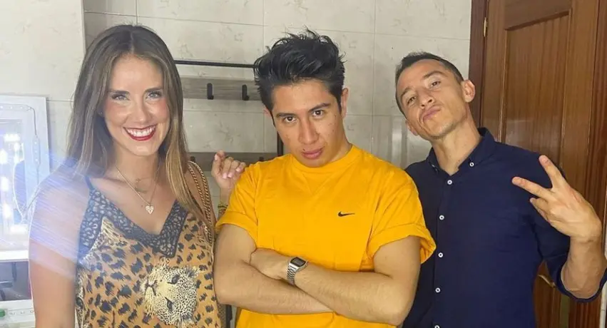 Andrés Guardado y su esposa convivieron con Daniel Sosa, comediante mexicano