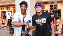 Julio Urías y los Dodgers recibieron la visita de Denzel Washington
