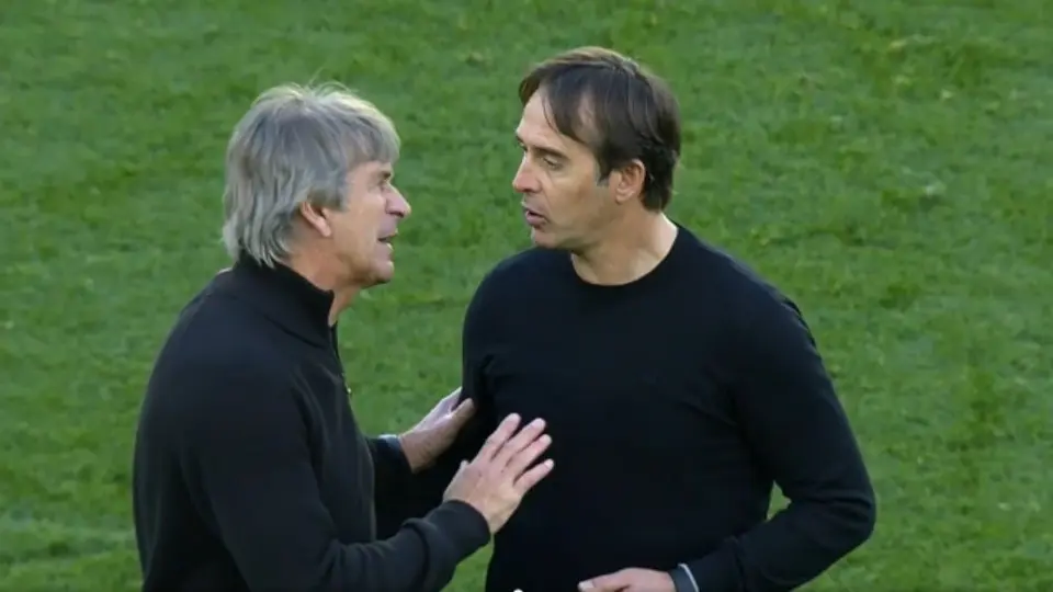 Video: Manuel Pellegrini y Julen Lopetegui mantuvieron acalorada discusión tras el Betis vs Sevilla