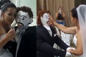 Video: Mujer es tendencia en redes tras casarse con muñeco de trapo