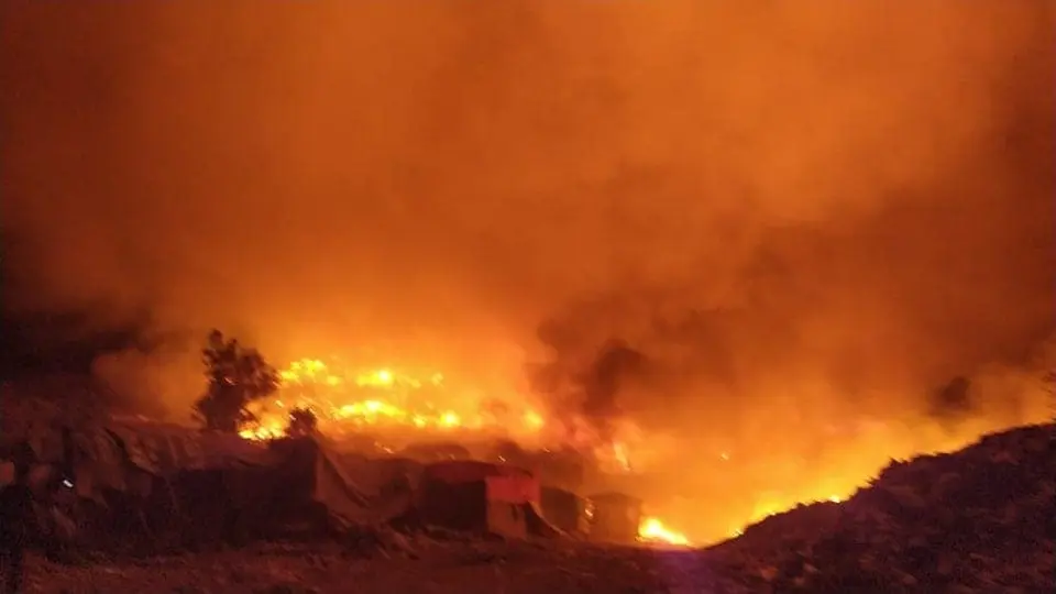 Chimalhuacán: Reportan incendio en tiradero de basura de la comunidad de Escalerillas