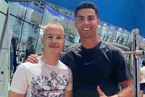 Cristiano Ronaldo y Nikita Mazepin entrenaron juntos en Dubái