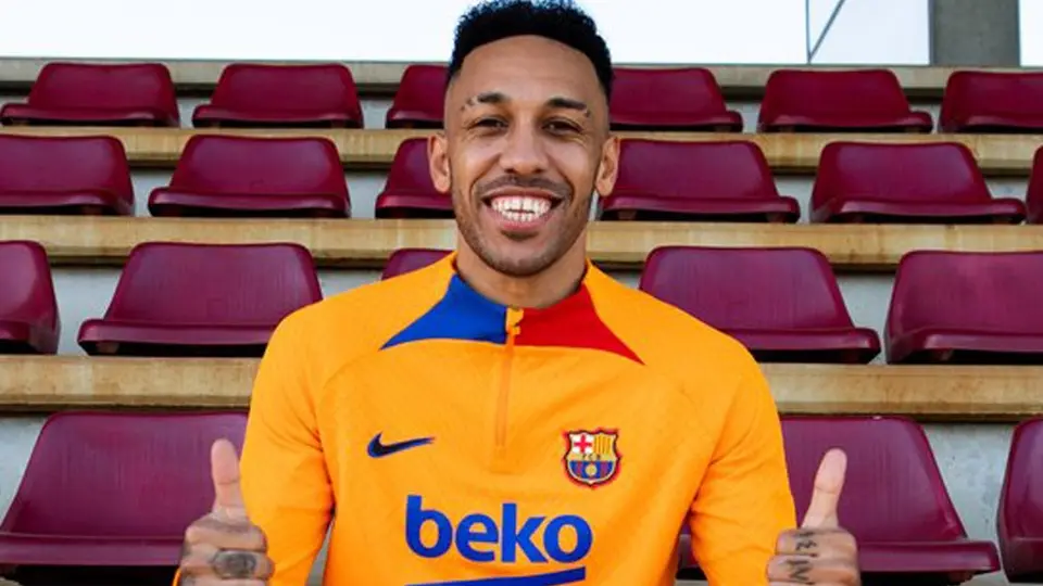 Barcelona: Aubameyang, oficialmente jugador del Barça