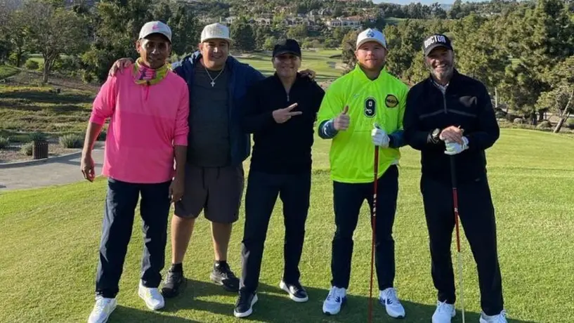 Jorge Campos y Luis García se reunieron con Canelo Álvarez para jugar golf