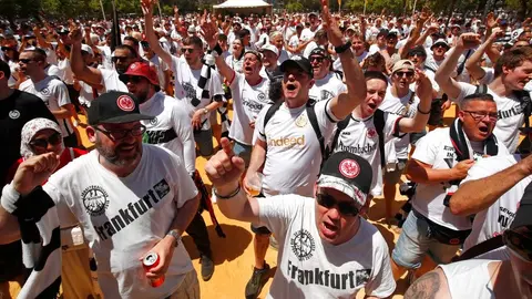 Europa League: Hinchas del Eintracht, detenidos por agresión a seguidores del Rangers