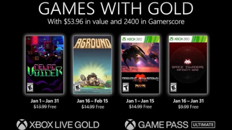 Xbox: Revelados los juegos gratis de Gold para enero