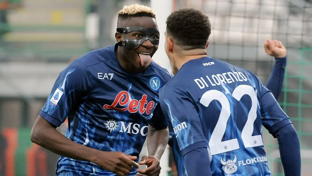 Victor Osimhen festejando gol con el Napoli ante Venecia | AP