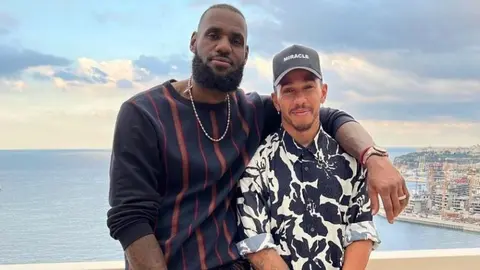 Lewis Hamilton se reunió con LeBron James tras el Gran Premio de Mónaco