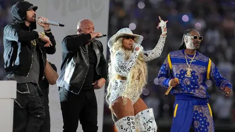 Super Bowl LVI Halftime Show: Snoop Dog, Eminem y compañía deleitaron al SoFi Stadium