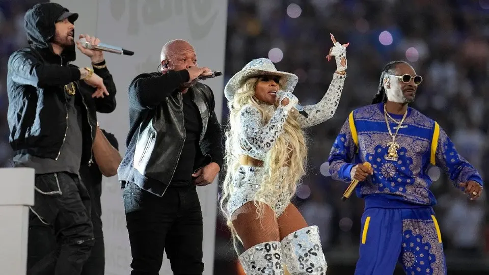 Super Bowl LVI Halftime Show: Snoop Dog, Eminem y compañía deleitaron al SoFi Stadium