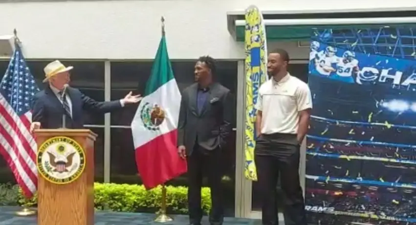 NFL: Embajada de Estados Unidos en México recibió a los Rams