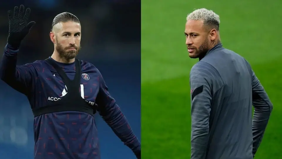 PSG: Sergio Ramos y Neymar contemplan su salida de París tras los abucheos recibidos