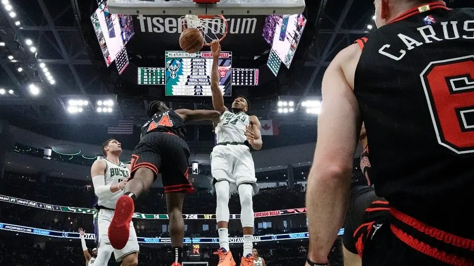 NBA: Los Bucks se llevaron el primero de la serie ante Bulls con un Antetokounmpo imparable