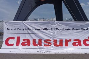 CDMX: Estadio Azteca fue 'clausurado' por vecinos como protesta a la remodelación