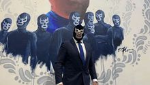 Blue Demon Jr.: Inauguró galería junto a otras leyendas de la lucha libre