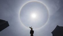 CDMX: Halo solar apareció en el cielo capitalino