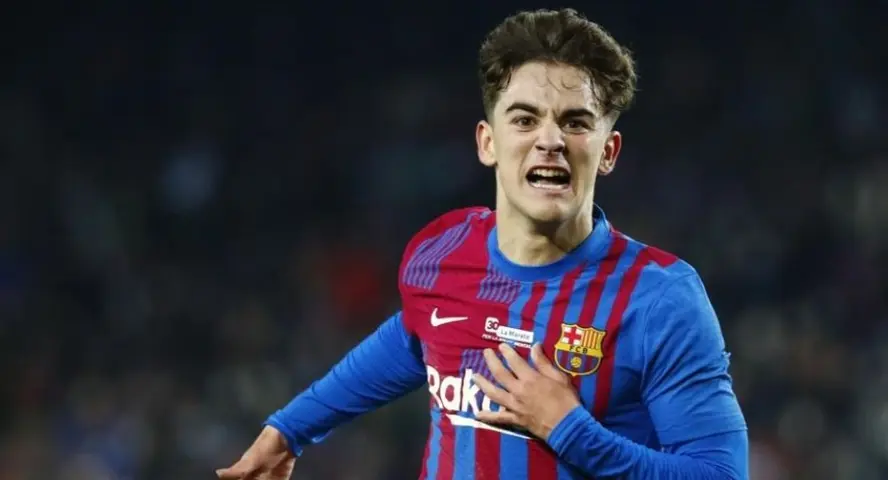 Gavi festejando su gol contra el Elche | AP