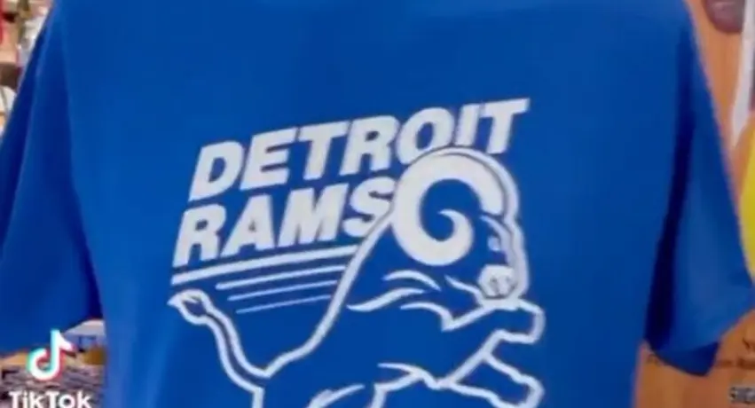 Super Bowl: Tienda deportiva creó playeras de 'Detroit Rams' en señal de apoyo a Stafford