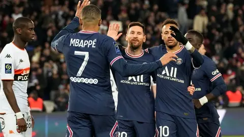 Messi le dedicó mensaje especial a Mbappé tras su 'hat trick' con el PSG: 'Felicitaciones, Fenómeno'