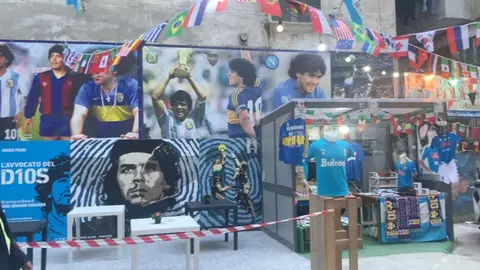 Maradona: Así es el sitio que recuerda al Diego en Nápoles