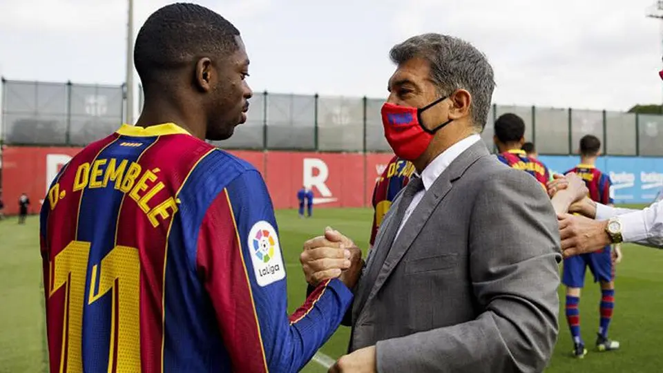 Laporta sobre Dembélé: 'Parece que tiene un acuerdo con otro club'