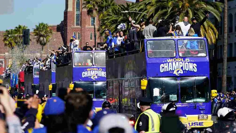 NFL: Los Ángeles Rams celebraron su triunfo del Super Bowl con un magnífico desfile