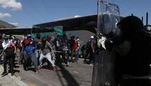 Ayotzinapa: Estudiantes se enfrentaron a la Guardia Nacional para exigir justicia para los 43