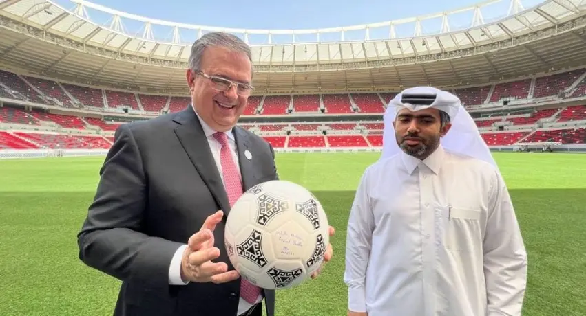 Marcelo Ebrard: Realizó visita a estadio mundialista de Qatar 2022