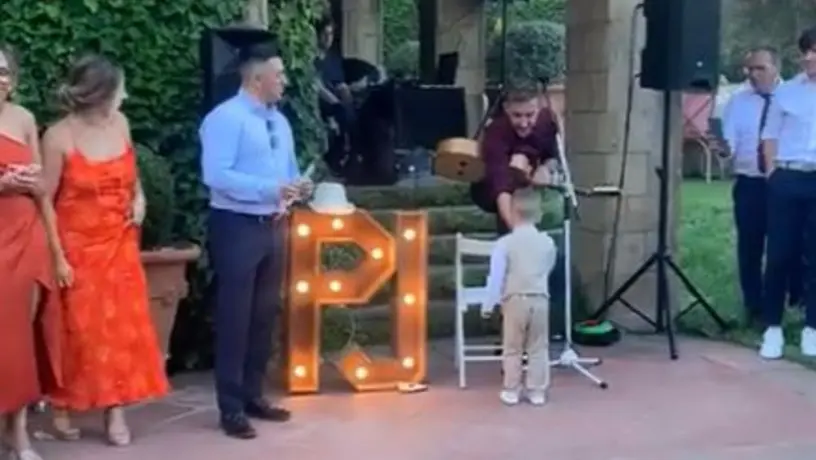 Video: Niño de 3 años entonó el himno de La Décima del Real Madrid en una boda