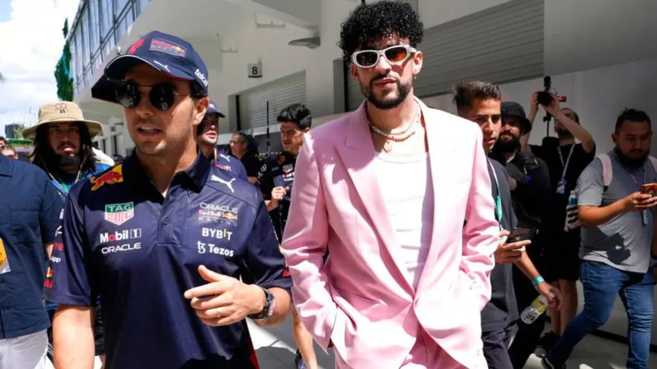 Checo Pérez: Así fue la experiencia del piloto mexicano con Bad Bunny