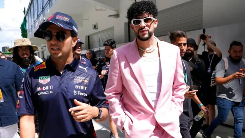Checo Pérez: Así fue la experiencia del piloto mexicano con Bad Bunny