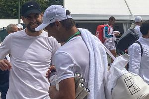 Rafael Nadal: Gerard Piqué estuvo presente en la práctica del español