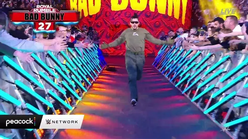 Royal Rumble: Bad Bunny regresó a la lucha libre en la Batalla Real