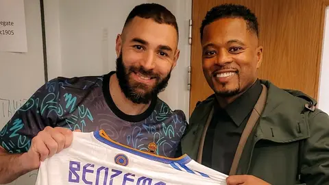 Benzema: Se reunió con Patrice Evra y le regaló su jersey del Real Madrid
