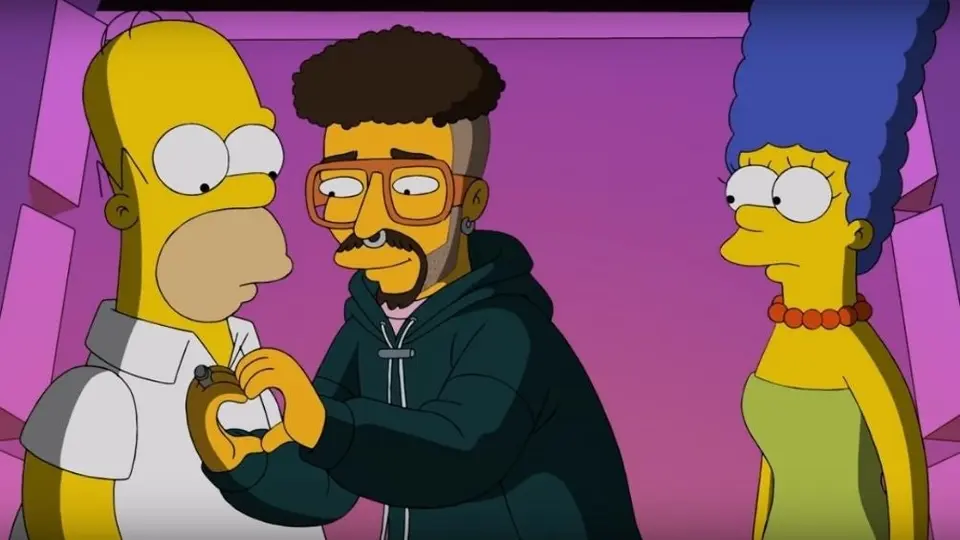 Bad Bunny estrena nuevo videoclip junto a Los Simpson