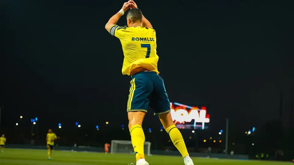 Cristiano Ronaldo, jugador del Al Nassr, en festejo de gol | @AlNassrFC_EN