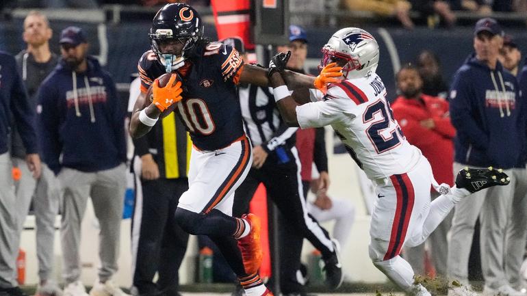 Burden, receptor de los Bears, enfrentando a los Patriots | AP
