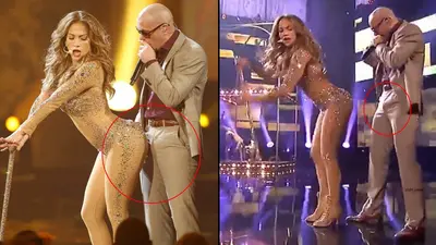 VIDEO: Pitbull confiesa que Jennifer Lopez le “levantó el ánimo” con sensual baile en los AMA